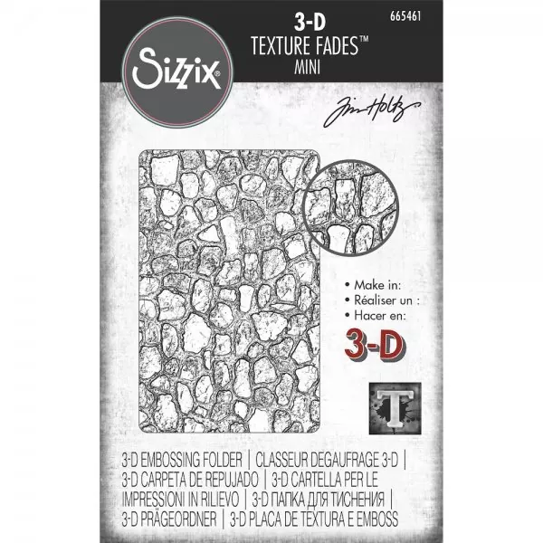 Mini Cobblestone 3D Embossing Folder from Tim Holtz by Sizzix