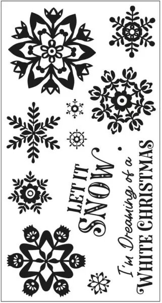 White Christmas Clear Stamps Sizzix 1