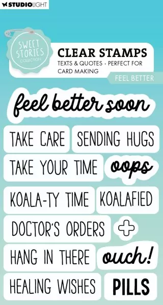 Sweet Stories Get Well Soon & Feel Better Bundle Stamp & Die Set Studio Light 2