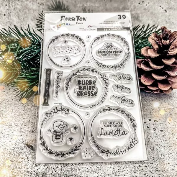 Stempel: Winterwonderland 2 / Kreise / Kleine Göhr.e Design Nr.39 clear stamps FarbTon Papier