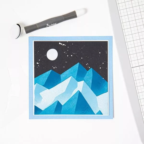 Mountain Scene Layered Stencils Sizzix 1