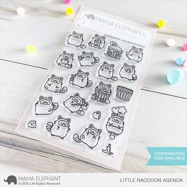 Little Raccoon Agenda Clear Stamps Mama Elephant