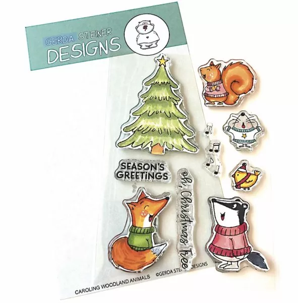 Caroling Woodland Animals BUNDLE Stamps + Dies Gerda Steiner Designs