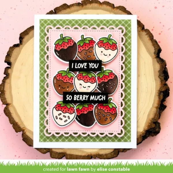 Sweet Strawberry Clear Stamps Lawn Fawn 3