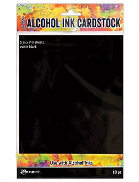 TAC65487 alcohol ink cardstock ranger black matte