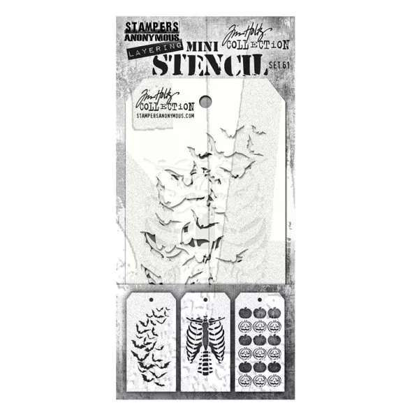 Tim Holtz Mini Stencil Set 61 Stampers Anomymous