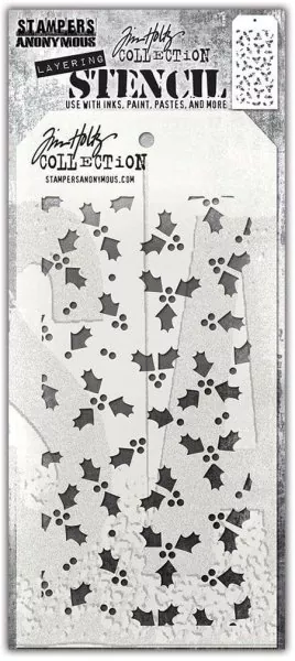 Tim Holtz Tiny Holly Layering Stencil Stampers Anonymous