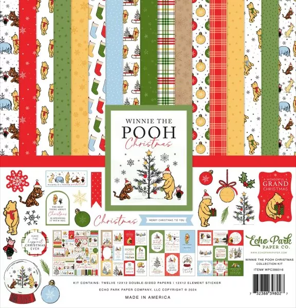 Echo Park Winnie The Pooh Christmas 12x12 inch collection kit