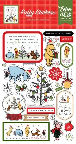 echo park Winnie The Pooh Christmas puffy stickers bag202066 Kopie