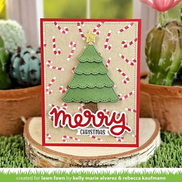 Candy Cane Background Stencils Lawn Fawn 1