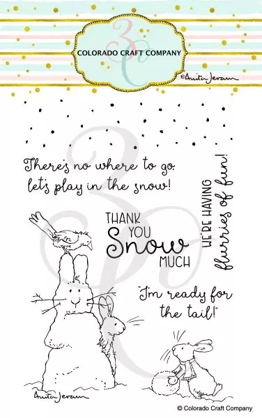Flurries of Fun Clear Stamps Colorado Craft Company by Anita Jeram