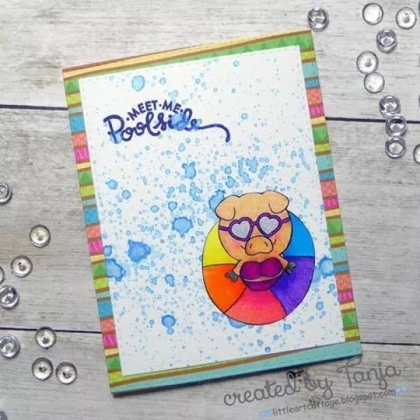 Pool Piggies BUNDLE Stamps + Dies Gerda Steiner Designs 5