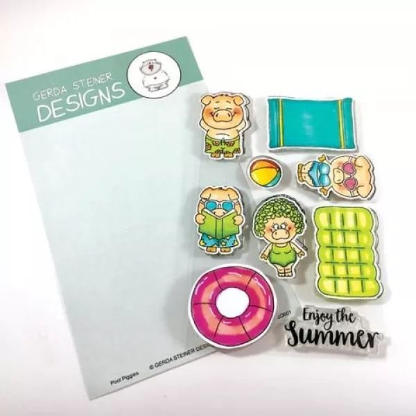 Pool Piggies BUNDLE Stamps + Dies Gerda Steiner Designs