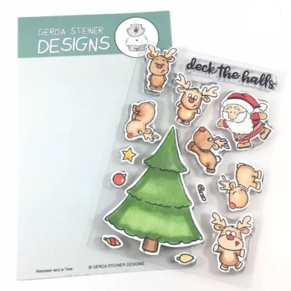 Reindeer and a Tree BUNDLE Stamps + Dies Gerda Steiner Designs