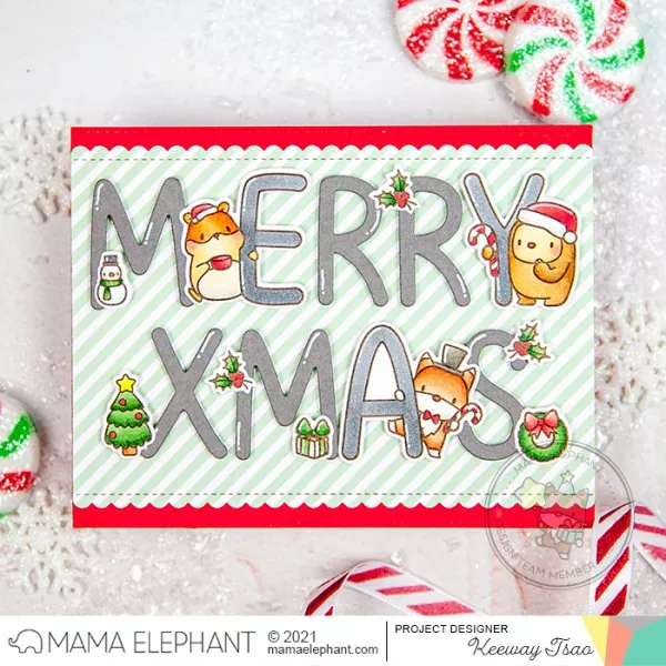 Merrygrams AEIOUY Mama Elephant Stamp & Die Bundle 2