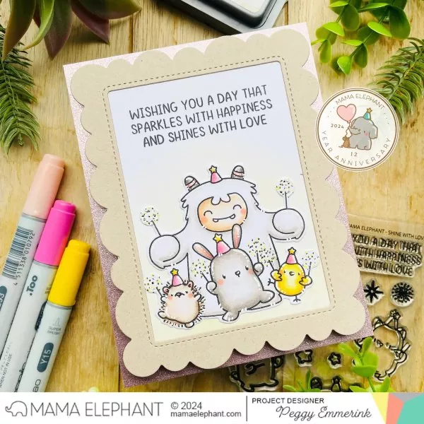 Shine with Love Clear Stamps Stempel Mama Elephant 1