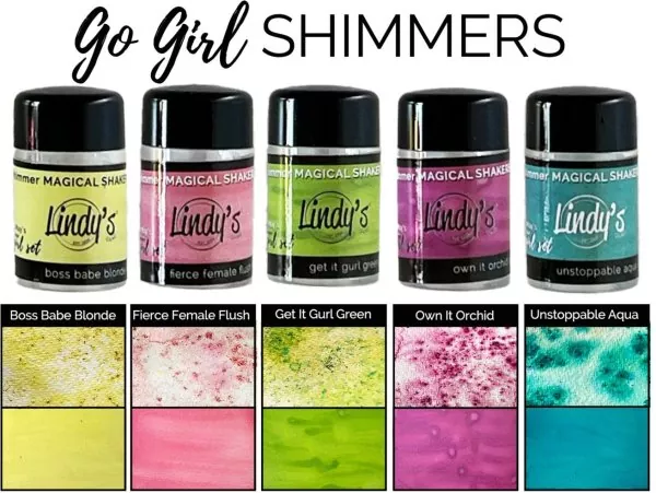 Go Girl! SHIMMERS Magical Shaker 2.0 Fierce Female Fuchsia Lindy's Stamp Gang 2