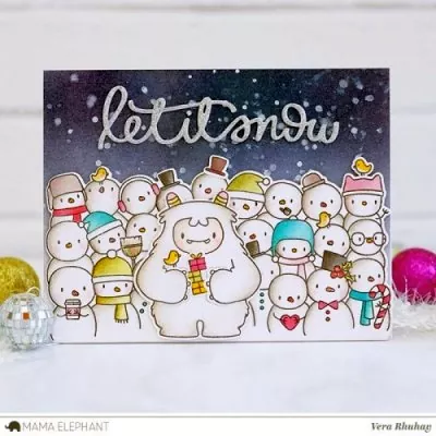 me17010 214 mama elephant clear stamps so many snowmen muster3