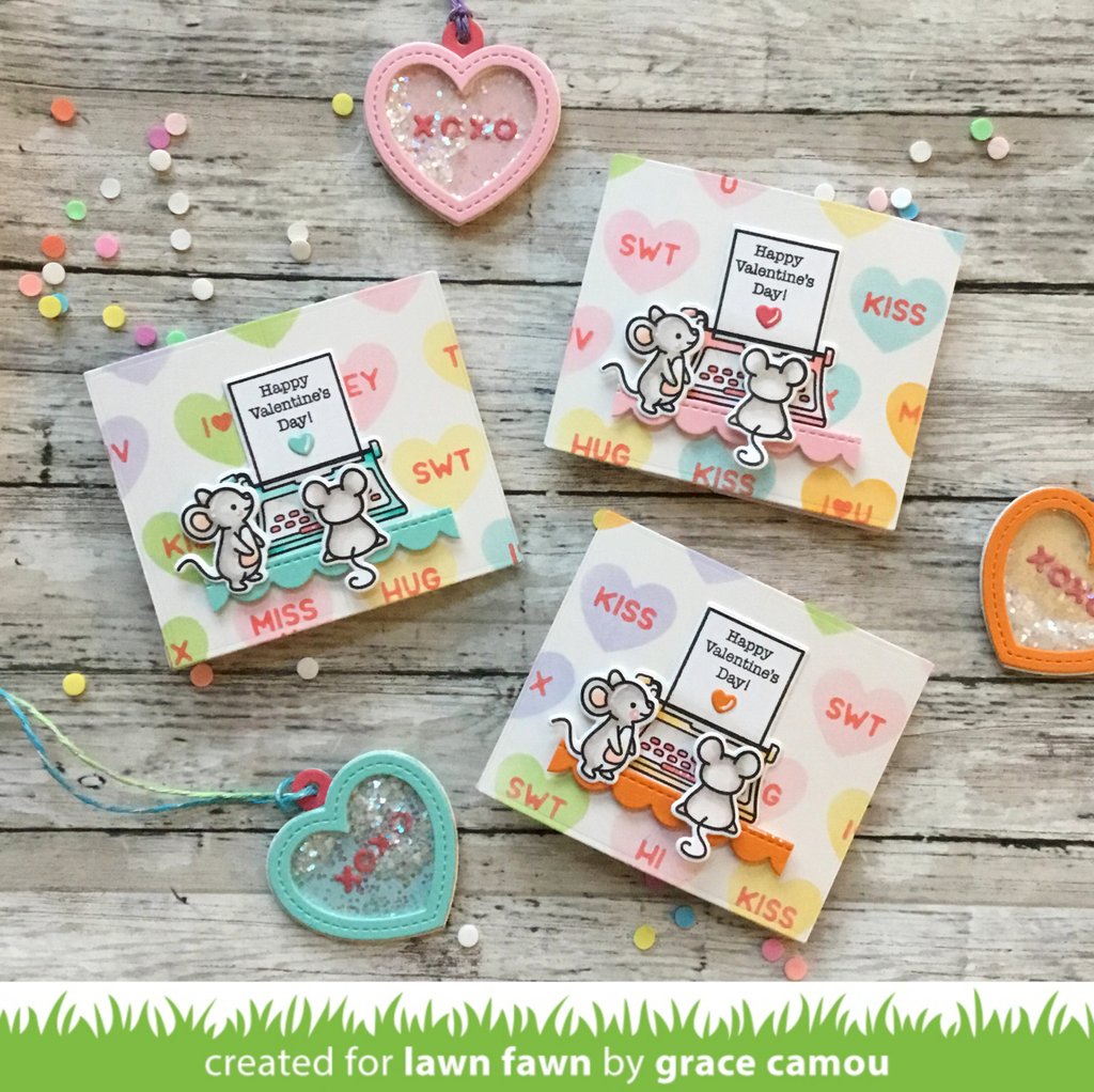 Lawn Fawn - Stencils - Conversation Heart