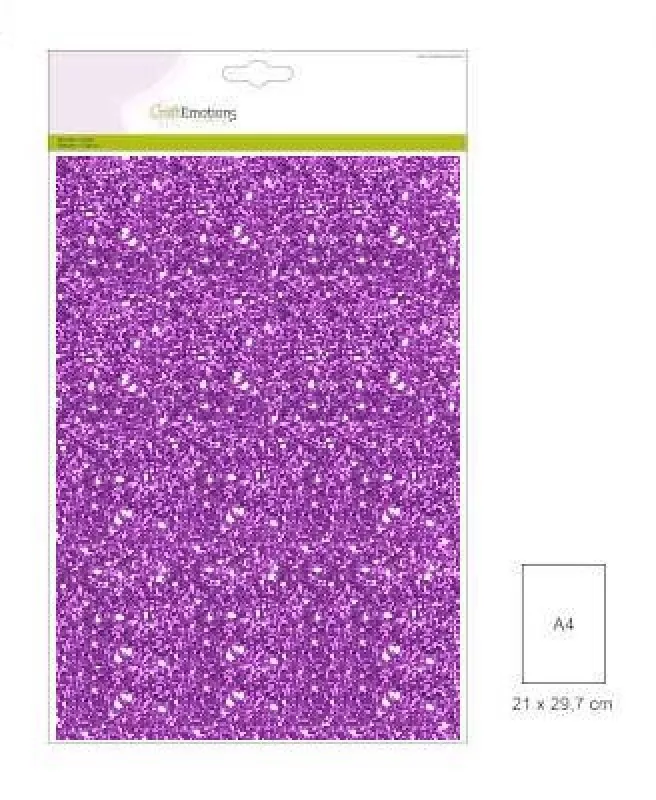 Glitter Cardboard Purple CraftEmotions