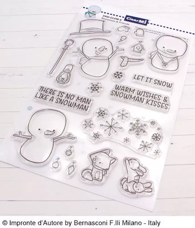 Snowman & Friends Clear Stamps Impronte D'Autore