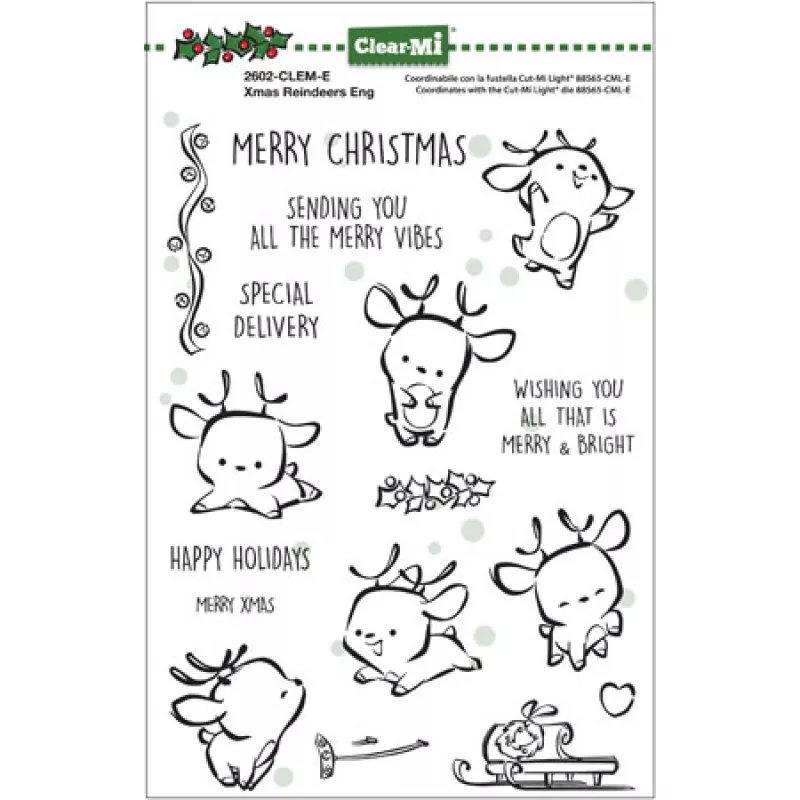 XMas Reindeers Clear Stamps Impronte D'Autore