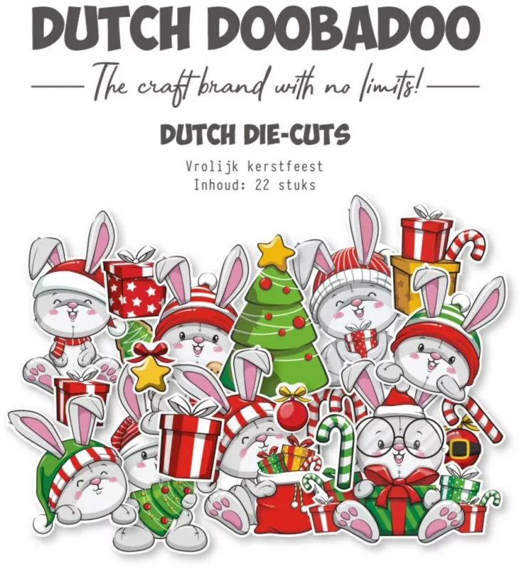 Vrolijk Kerstfeest Die Cut Embellishment Dutch Doobadoo