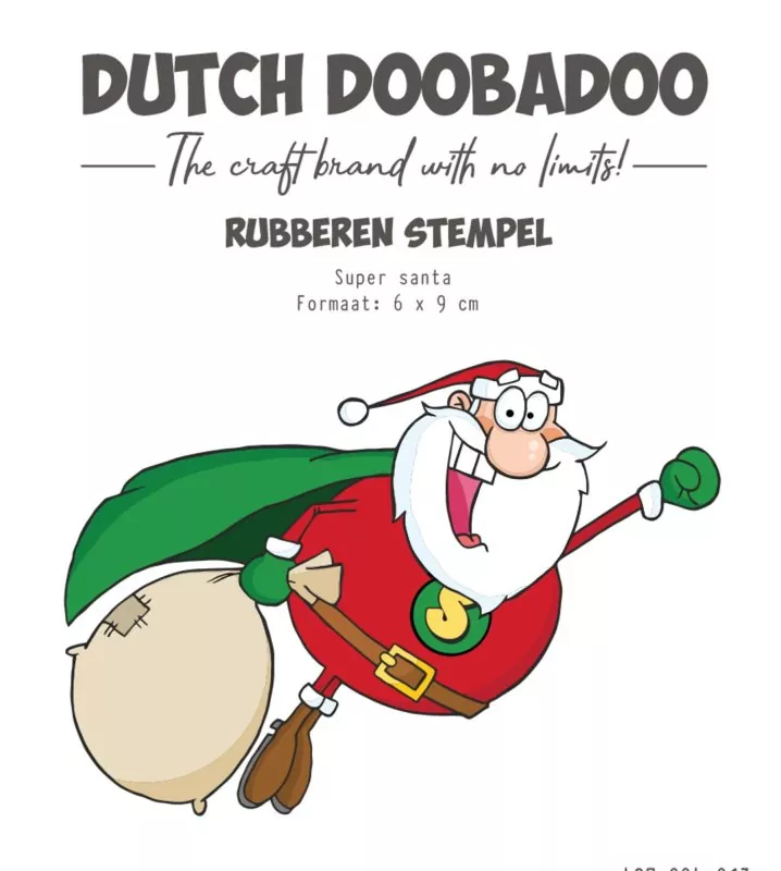 Super Santa Dutch Doobadoo Rubber Stamp