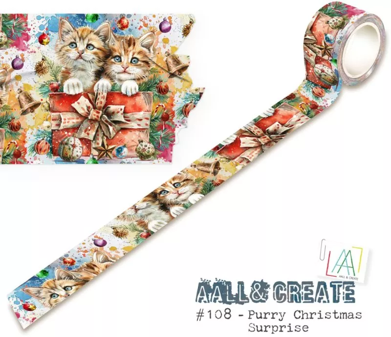 Purry Christmas Surprise #108 Washi Tape AALL & Create