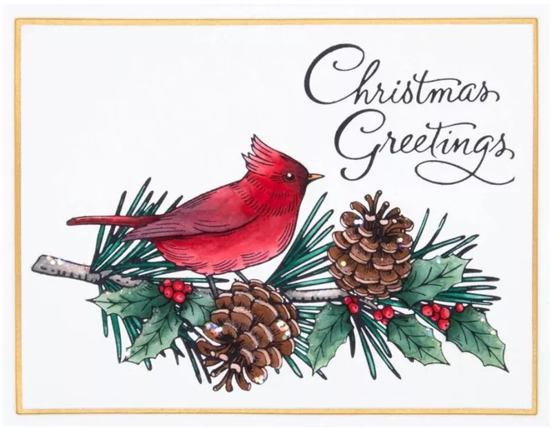 Spellbinders Christmas Greetings Press Plate 2