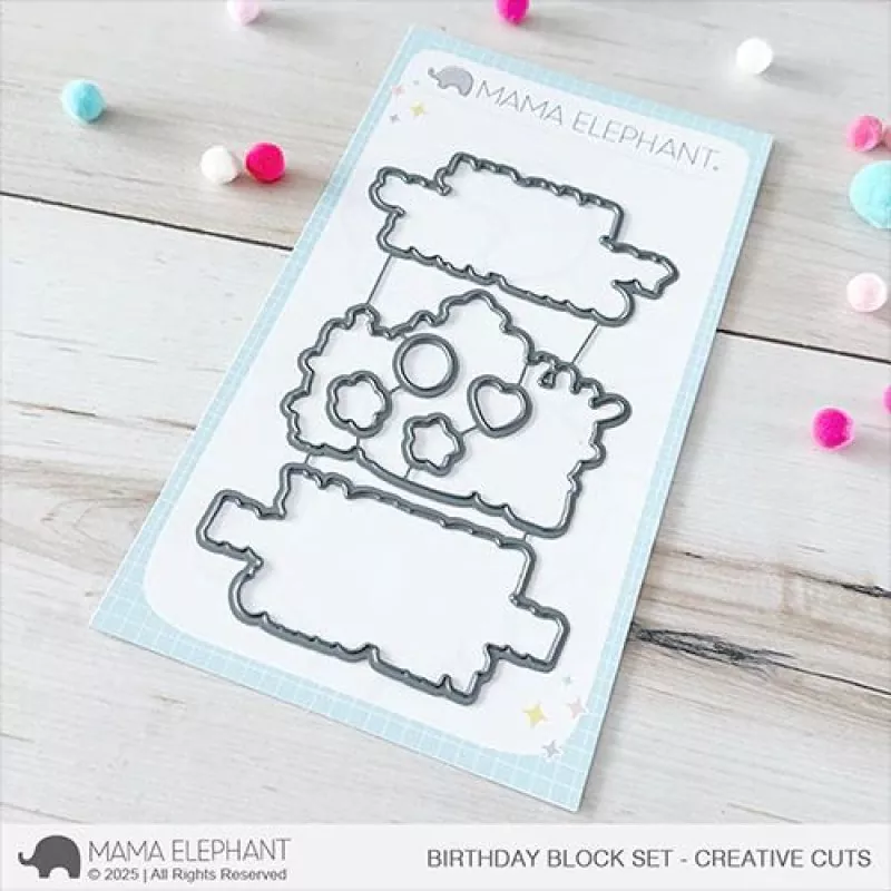 Birthday Block Set Dies Creative Cuts Mama Elephant