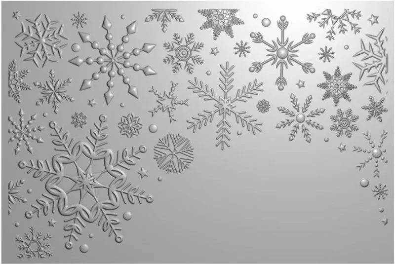 Sparkling Snowflakes Partial 3D Embossing Folder crafters companion 1