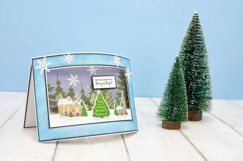 Festive Edge - Home for Christmas stamps and die set crafters companion 1