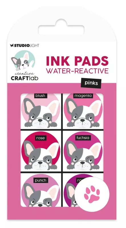 Creative Craftlab Ink Pads Studio Light Stamping Ink Water-Reactive Pinks