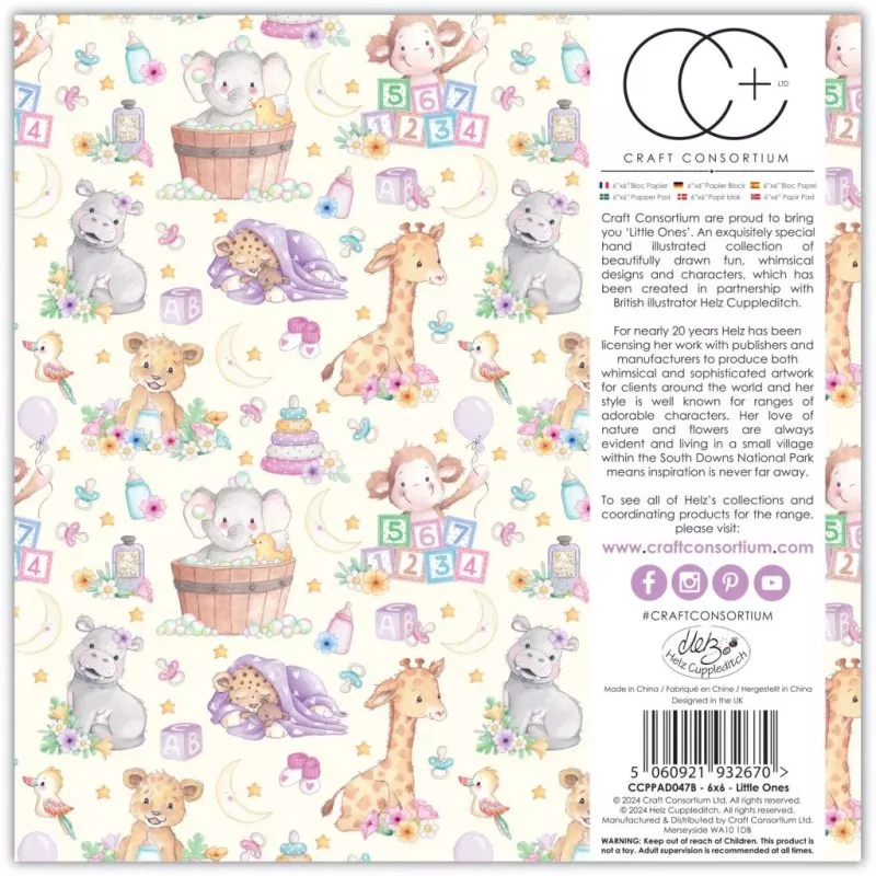 Craft Consortium - Little Ones 6"x6" inch paper pad 1