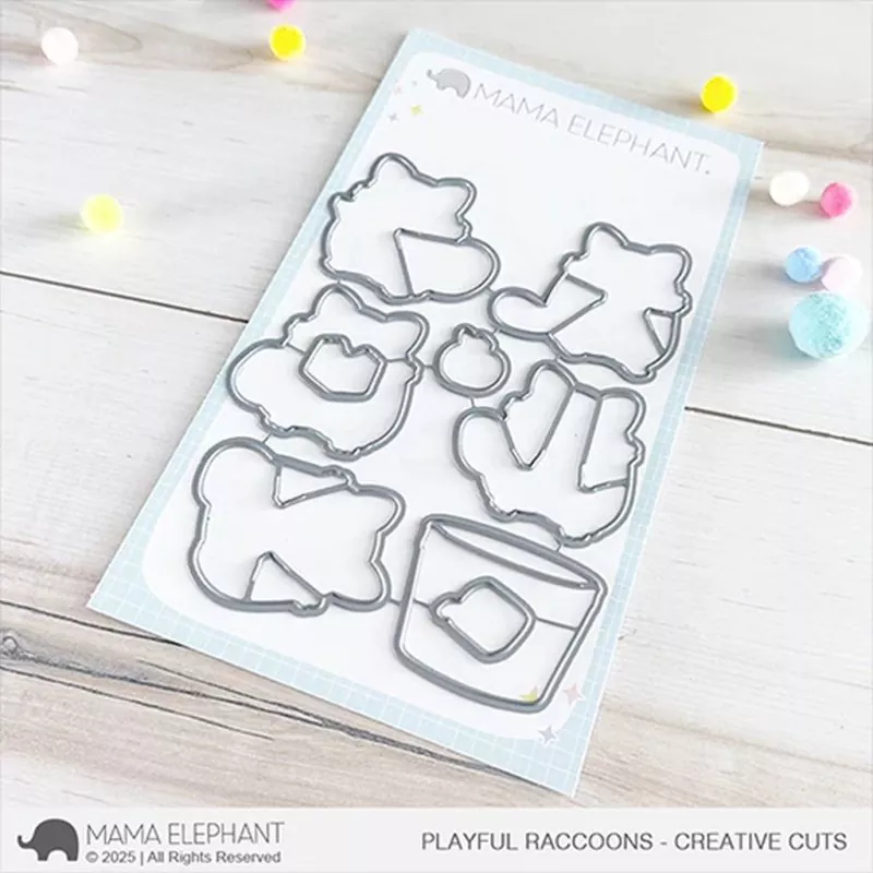 Playful Raccoons Dies Creative Cuts Mama Elephant