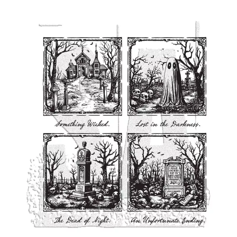 Framed Frights Tim Holtz Rubber Stamps Stamper Anonymous