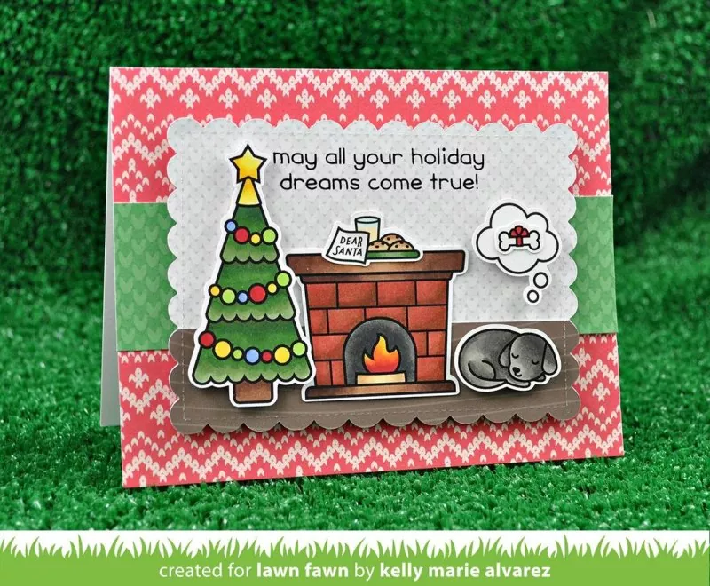 Christmas Dreams Coloring Stencils Lawn Fawn 3