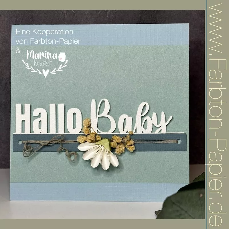 Hallo Baby Die Set FarbTon Papier 1