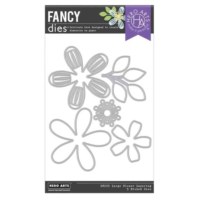 Large Flower Layering fancy die hero arts