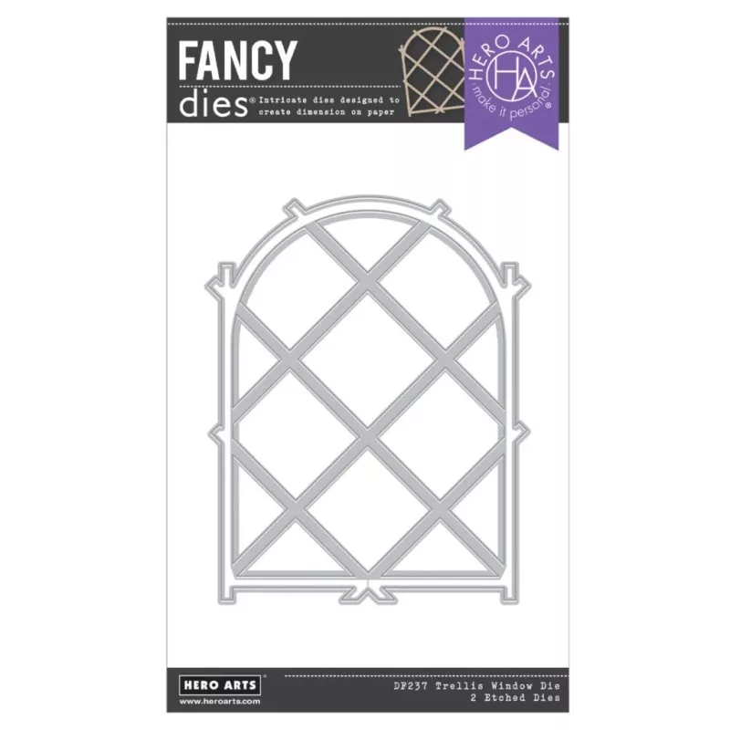 Trellis Window fancy die hero arts