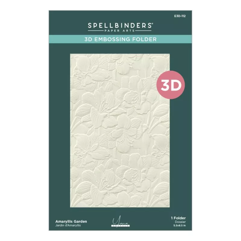 Amaryllis Garden Embossing Folder Spellbinders