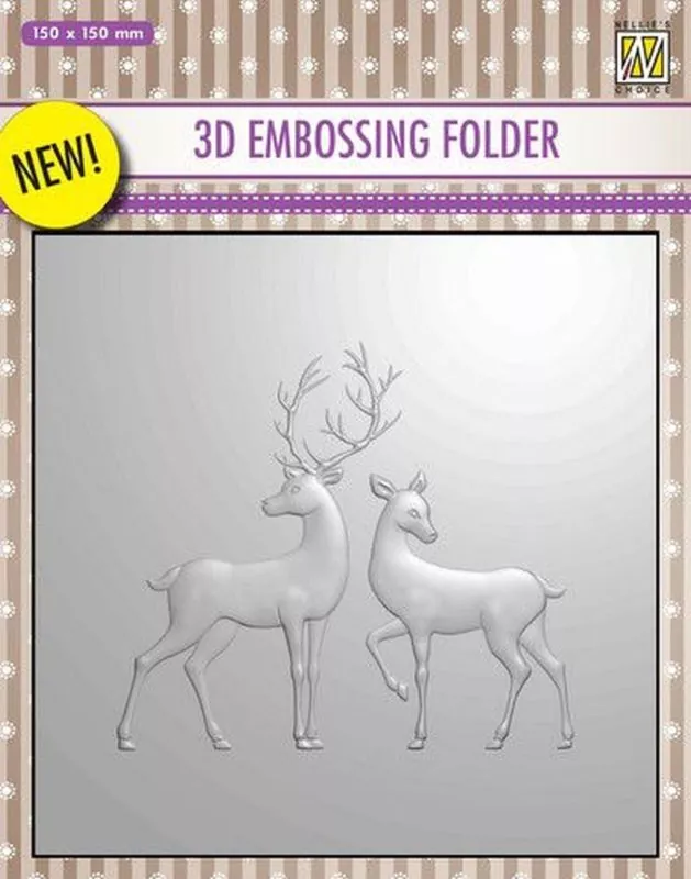 Reindeer 3D Embossing Folder from Nellie Snellen