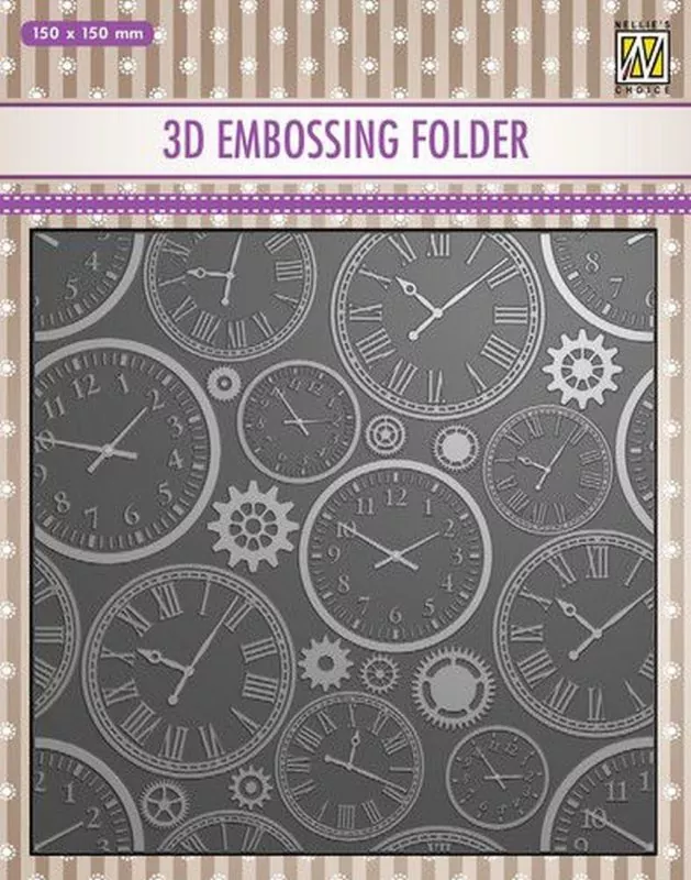 Time 3D Embossing Folder from Nellie Snellen