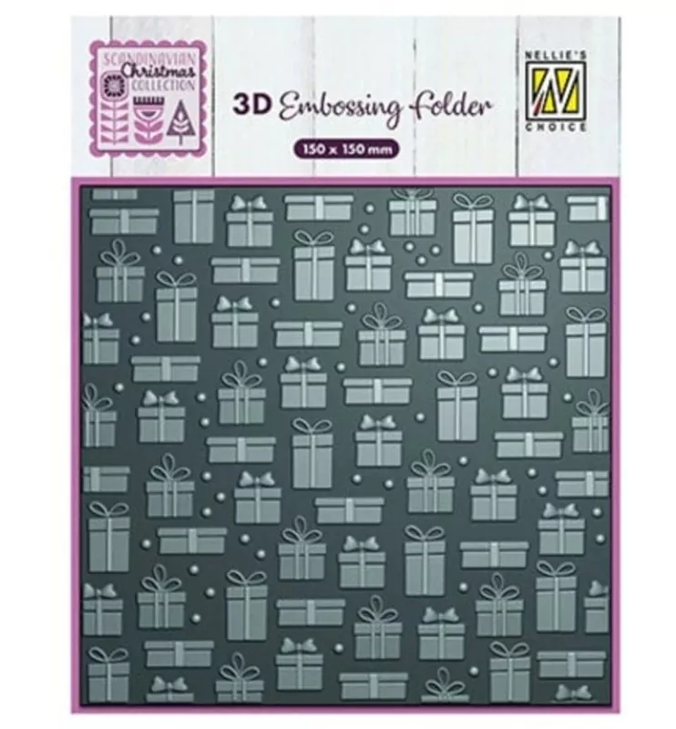 Presents 3D Embossing Folder from Nellie's Choice