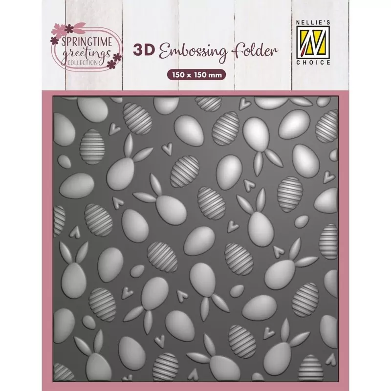 Bunnies and Eggs 3D Embossing Folder from Nellie's Choice