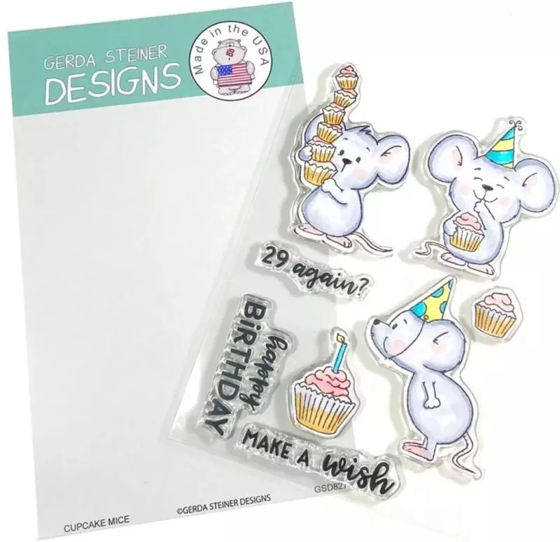 Cupcake Mice BUNDLE Stamps + Dies Gerda Steiner Designs