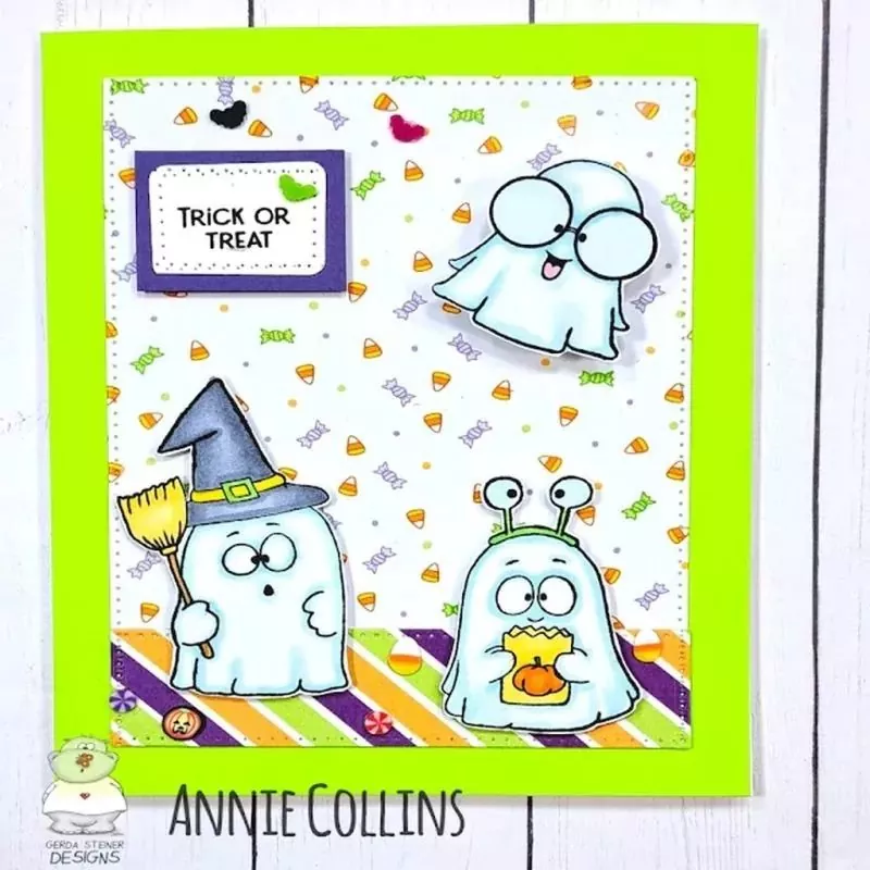 Halloween Ghosts BUNDLE Stamps + Dies Gerda Steiner Designs 3