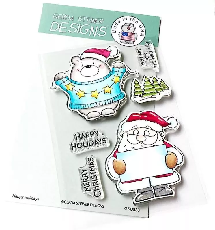 Happy Holidays BUNDLE Stamps + Dies Gerda Steiner Designs