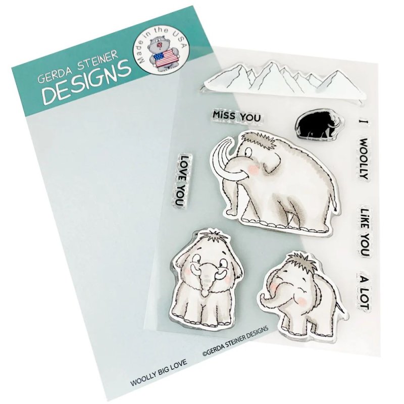 Woolly Big Love Mammoth BUNDLE Stamps + Dies Gerda Steiner Designs